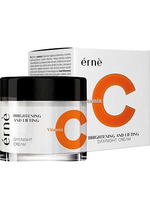 Освітлюючий підтягуючий крем для обличчя з вітаміном с erne, 50 мл