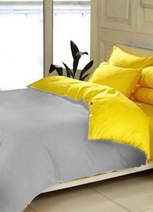 Постельное белье на резинке полуторный поплин люкс микс лимонад+циркон moonlight
