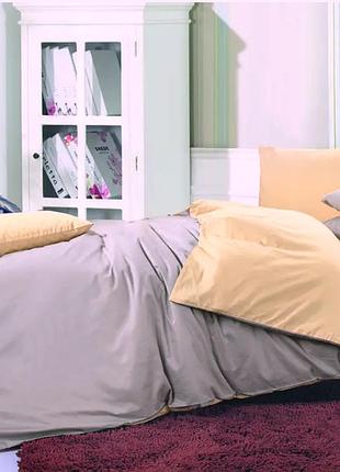 Комплект на резинке полуторный поплин люкс микс карамель+циркон moonlight