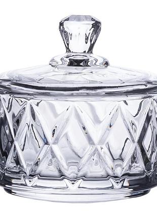 Конфетница с крышкой ø 6.5 см ваза конфетница круглая стеклянная hp-yh-28