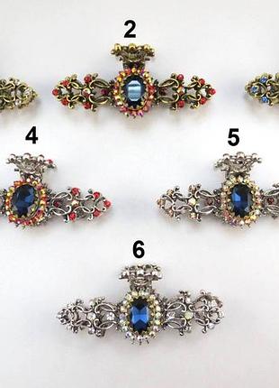 Краб, заколка, страз, ажурная, зажим для волос №5