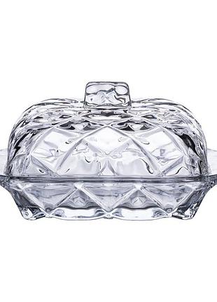 Масленка стеклянная для сливочного масла с крышкой 16.5х10.5х8 см подставка для сливочного масла hp-yh-45