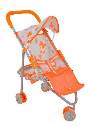 Дитяча колясочка для ляльок «лисички» cs7912 прогулянкова, складна