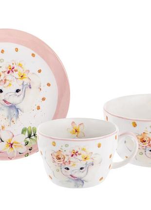 Набор детской посуды слоник lefard 3 предмета 924-719