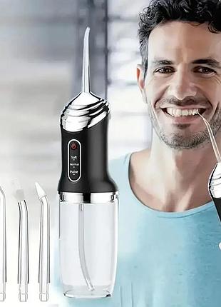 Портативный ирригатор для зубов, 3 режима, 4 насадки, a12 / ирригатор полости рта / ирригатор для брекетов