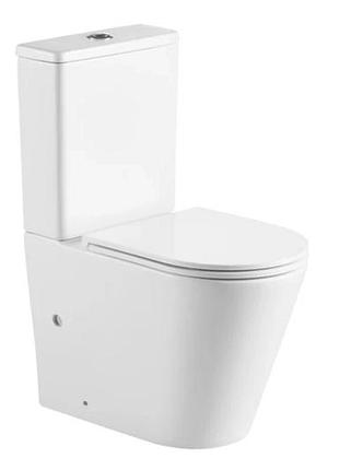 Унитаз напольный безободковый белый mixxus premium bevel tornado1.0 сиденье микролифт выпуск в стену mp6473