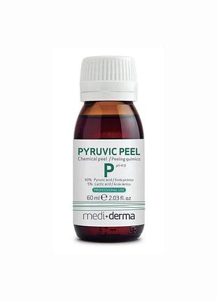 Пирувик р (средний) пилинг в форме в/с раствора pyruvic peel p ph <1,0 medi+derma, 60 мл