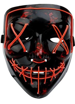 Неоновая маска purge mask судная ночь abc оранж