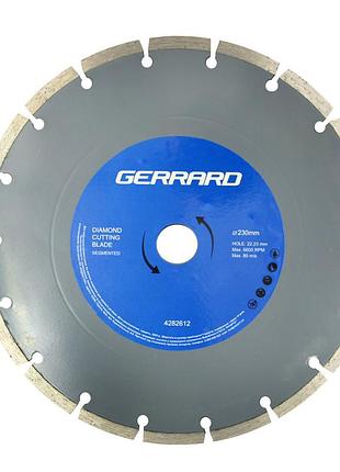 Диск алмазный по бетону segmented - 230x22.23мм (gerrard)