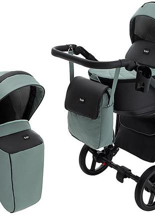 Коляска 2 в 1 bair city soft 29 нефрит / чёрный