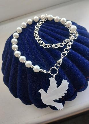 Чокер с голубем