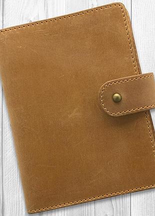 Рыжий картхолдер с натуральной матовой кожи на кобурном винте