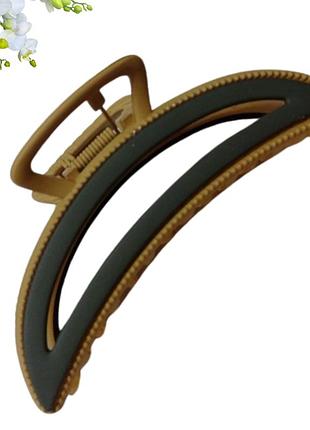 Краб для волосся двоколірний півмісяць fashion гірчичний mercier 10 см