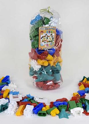 Детский конструктор "мастер 6" 1-028 (8) "color plast", 113 деталей