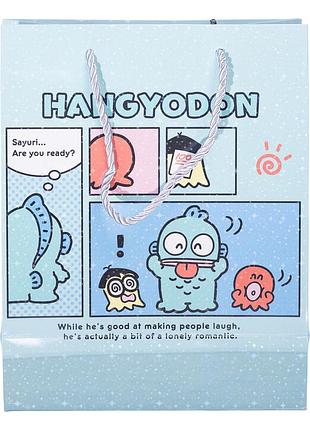 Набір подарункових пакетів з паперу 12 (шт.) hangidon картонні гарні пакети для подарунків 19×9.5×24.5 (см) блакитний