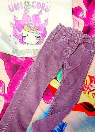 Вельветовые теплые штаны 5 лет