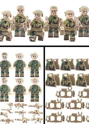 Фигурки конструктор военные пиксель камуфляж украинский спецназ солдаты swat