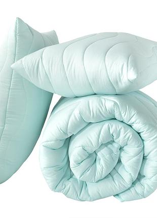 Одеяло полуторное 200 220 всесезонное стильные полиэстер, подушки и одеяла от производителя ideia мята