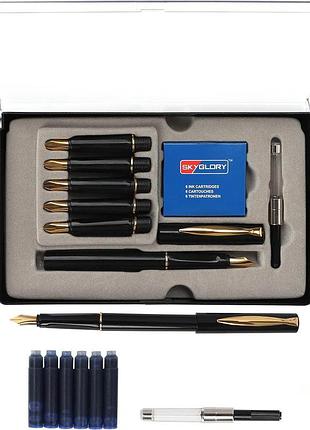 Набор перьевых ручек для каллиграфии kurtzy с 6 наконечниками, картриджами и адаптером для чернил, amazon, гер