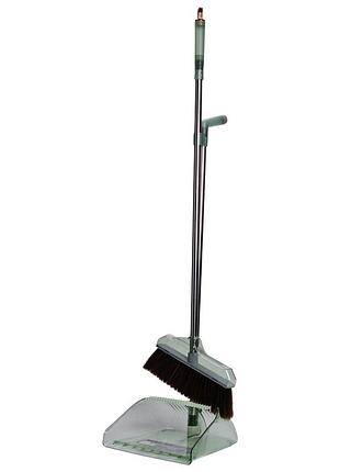Набір віник і совок на довгій ручці для підлоги 26×24×105 (см) зелений hp-35015-8gr
