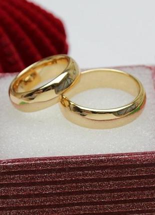 Обручальное кольцо xuping jewelry классика 6 мм 15,16,17,18,19,20,21,22,23,24 золотистое 22