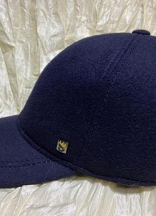 Бейсболка чоловіча чорна 56-58-60 з кашеміру темно-синя 56