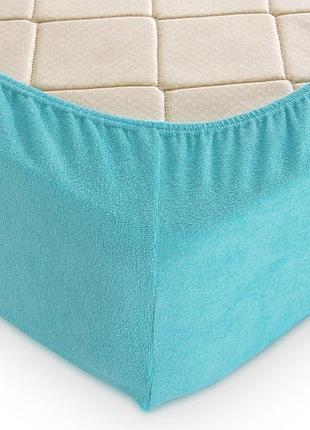 Махрове простирадло з гумкою периметром 160*200 туреччина 100% бавовна lilac breeze capri