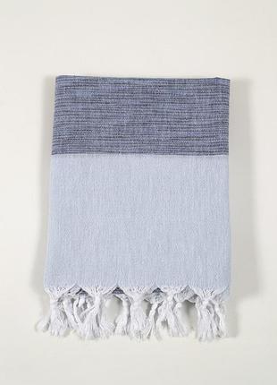 Полотенце-пештемаль пляжное 90х160 marble barine голубой