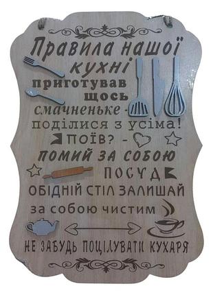 Панно правила нашої кухні