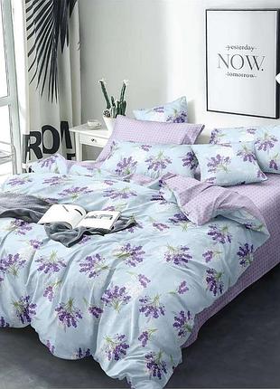 Постельное белье бязь букет лаванды двуспальный