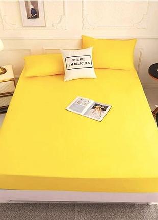 Простынь на резинке 90х190х25см поплин люкс лимонад moonlight