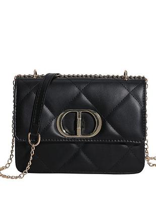 Сумка женская в стиле christian dior чёрная