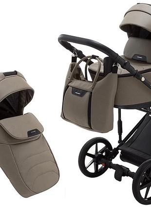 Коляска 2 в 1 adamex porto light eco sa-9 темный капучино