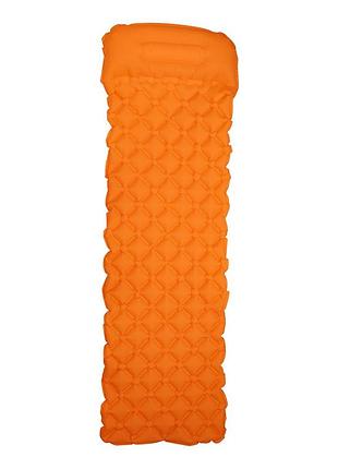 Матрас для палатки надувной походный 190х55х3 см туристический матрас оранжевый sj-0084o