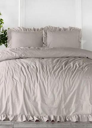 Постельное белье 160 220 из ранфорса вареный хлопок, постельное белье limasso natural krem