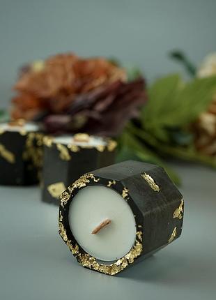 Набор ароматических соевых свечей в гипсовых кашпо mini 2.0, 3шт orgazmiс