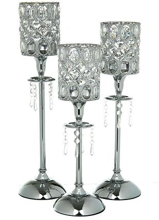 Уценка!!!! набор подсвечников из 3-х штук джулия 53 см 12009-051