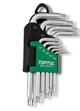 Набор ключей torx г-обр. toptul t10-t50 9ед. gaal0913