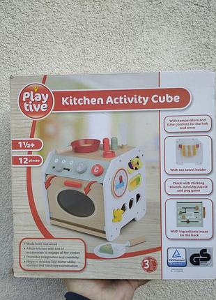Кухонный куб playtive motorikwürfel kitchen 12 элементов | деревянная развивающая игрушка 1+