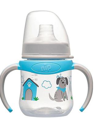 Пляшка поїлка хлопчик з шир.горловиною+м'який носик 150 мл 35057