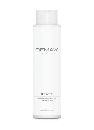 Гель для комбинированной кожи c aha derma-norm cleancing gel + aha demax 250 мл