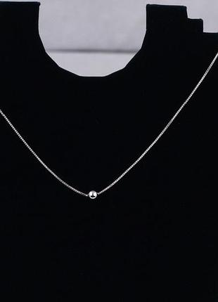 Набор xuping jewelry цепь с шариком 6 мм 45 см с добором 5 см серебристый