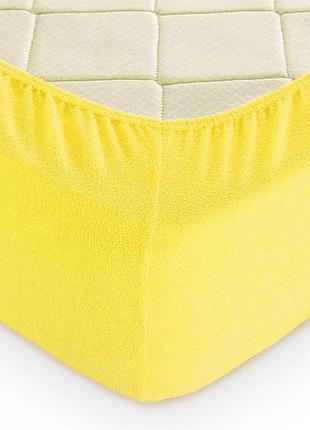 Махрове простирадло з гумкою периметром 160*200 туреччина 100% бавовна lilac breeze buttercup