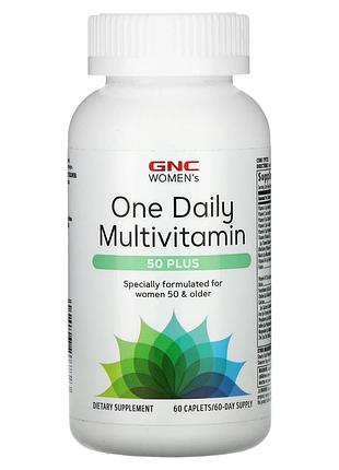 Gnc, women's one daily, мультивитамины для ежедневного применения, женщинам старше 50 лет, 60 капсул