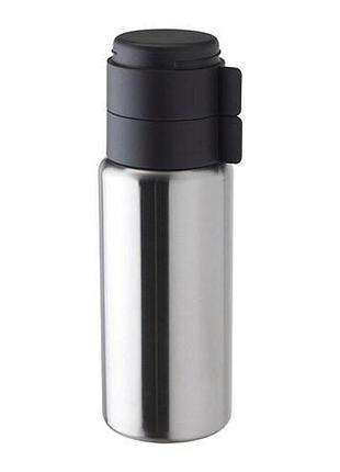 Ikea utrustning термос 1л + 2 чашки, нержавіюча сталь 604.153.51