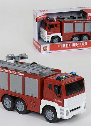 Іграшка пожежна машина wy 850 a (18) інерція, світло, звук, бризкає водою, в коробці