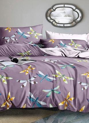 Постільна білизна ранфорс стрекози двоспальний євро