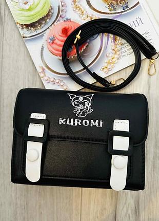 Сумка крос-боді аніме куромі (kuromi) чорний (423)