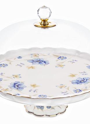 Оченка! тортівниця з кришкою lefard лаура блю 29 см 943-217