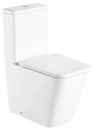Унитаз напольный безободковый белый mixxus premium quadro rimless сиденье микролифт выпуск в стену mp6458